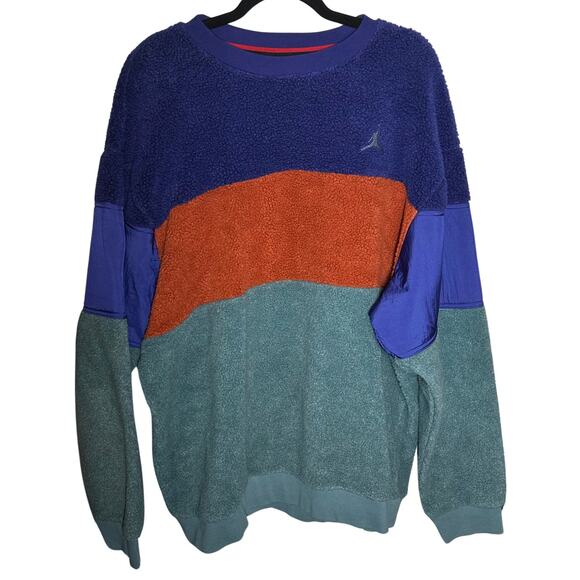 Nike Air Jordan Fleece Color Block Retro Matching Set Sweatshirt Sweatpants XXL - Picture 2 of 16
